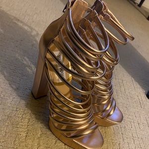 Rose Gold Steve Madden Platform Heels